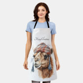 Kerstkameel, aanpasbaar schort (Gedragen)