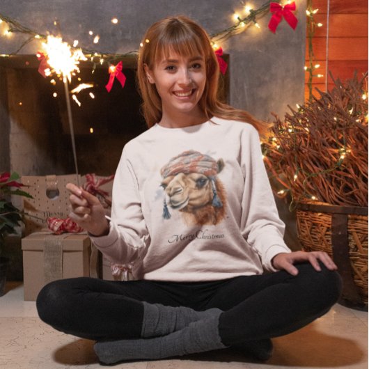 Kerstkameel, aanpasbaar t-shirt