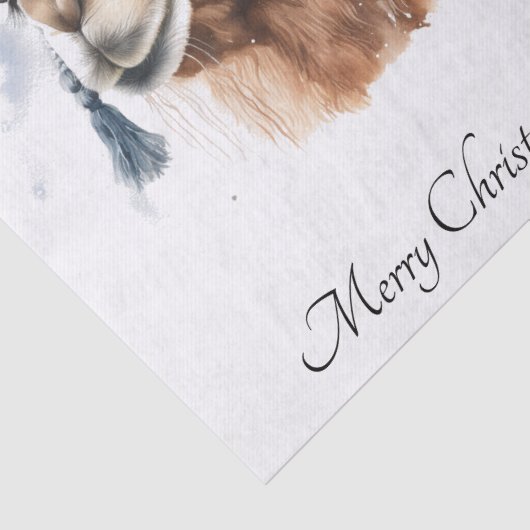 Kerstkameel, aanpasbaar tissuepapier (Detail)