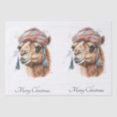 Kerstkameel, aanpasbaar tissuepapier (Voorkant)