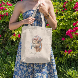 Kerstkameel, aanpasbaar tote bag