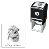 Kerstkameel, aanpasbaar  zelfinktende stempel (In situ)