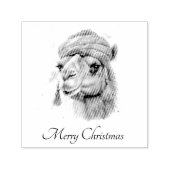 Kerstkameel, aanpasbaar zelfinktende stempel (Design)