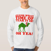 Kerstkameel in Santa hat Sweater T-shirt (Voorkant)