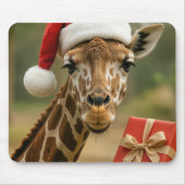 Kerstkameel Met Kerstcadeau Muismat (Voorkant)