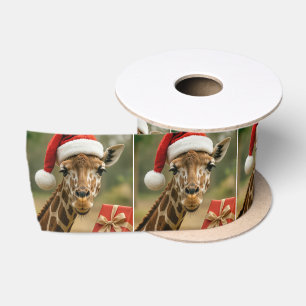 Kerstkameel Met Kerstcadeau Satijnen Lint