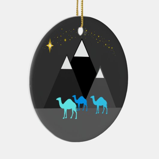 kerstkamelen keramisch ornament (Rechts)