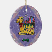 kerstkamelenboomversiering keramisch ornament (Rechts)