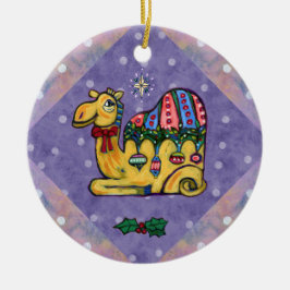 kerstkamelenboomversiering keramisch ornament