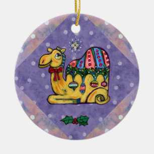 kerstkamelenboomversiering keramisch ornament