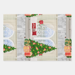 Kerstkamer  inpakpapier vel