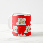 Kerstkamerpatroon Koffiemok (Voorkant links)