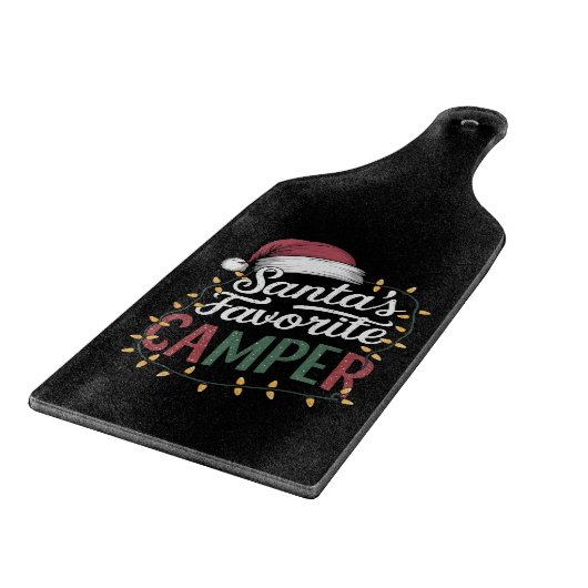 Kerstkamp Santa's favoriete kampeerder cadeau Snijplank (Hoek)