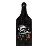 Kerstkamp Santa's favoriete kampeerder cadeau Snijplank (Voorkant)