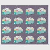 Kerstkamper Cadeaupapier (Vlak)