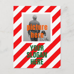KERSTKANDIJ OP MAAT RODE WITTE GEpersonaliseerd Briefkaart
