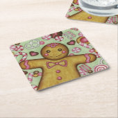 Kerstkandij Papier Onderzetters (Schuin)