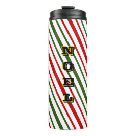 Kerstkandijpijp Diagonale Stripes Noel Pillar Thermosbeker