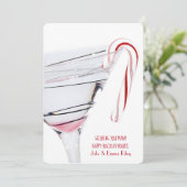 Kerstkandijriet op Martini Feestdagenkaart (Staand voorkant)