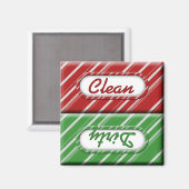 Kerstkandriet Schone vuile wasmachine Magnet (Voorkant / Achterkant)