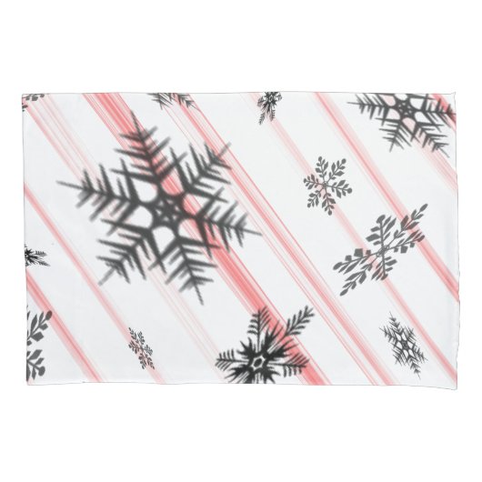 Kerstkandriet Snowflakes Pillowcase Kussensloop (Voorkant)