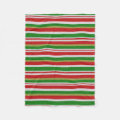 kerstkandriet Stripe Fleece Blanket (Voorkant)