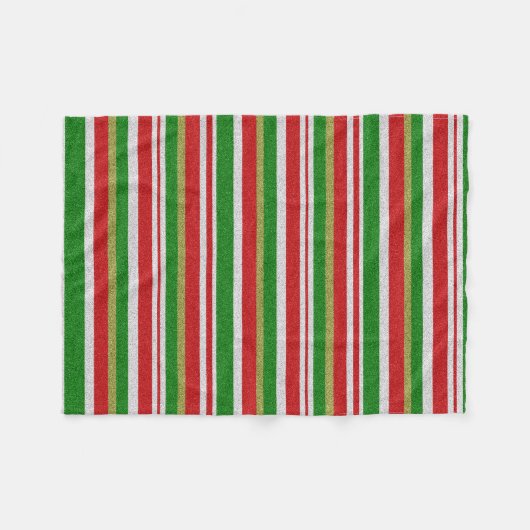 kerstkandriet Stripe Fleece Blanket Deken (Voorkant (Horizontaal))