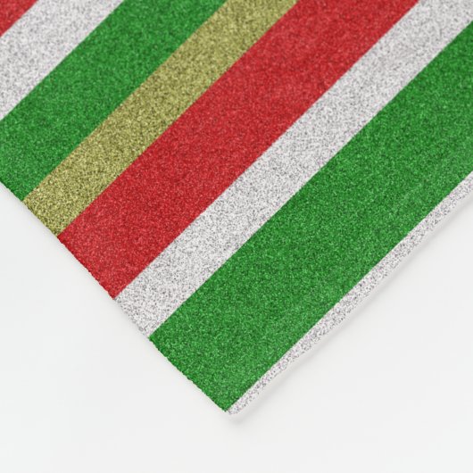 kerstkandriet Stripe Fleece Blanket Deken (Hoek)