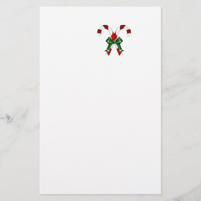 kerstkandystick met boog (Voorkant)