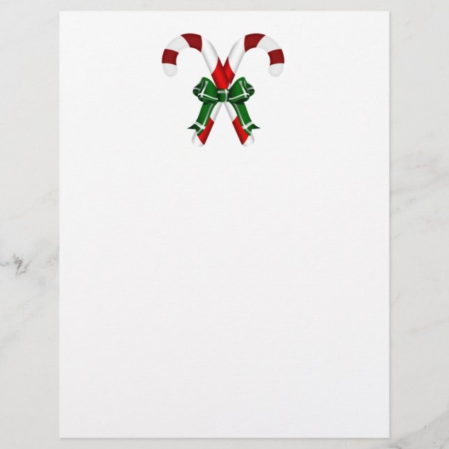 kerstkandystick met boog (Voorkant)