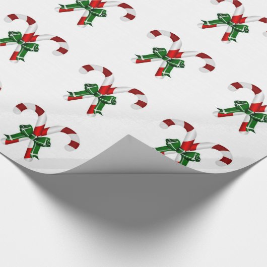 kerstkandystick met boog cadeaupapier (Hoek)