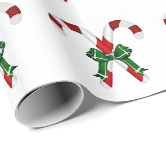kerstkandystick met boog cadeaupapier (Rol Hoek)