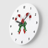 kerstkandystick met boog grote klok (Hoek)