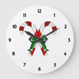 kerstkandystick met boog grote klok