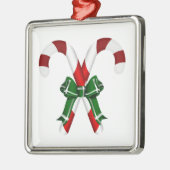 kerstkandystick met boog metalen ornament (Links)