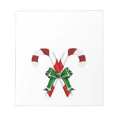 kerstkandystick met boog notitieblok (Voorkant)