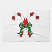 kerstkandystick met boog theedoek (Horizontaal)