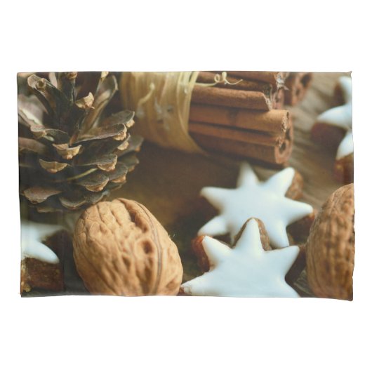 Kerstkaneelsticks en kerstaren kussensloop (Voorkant)