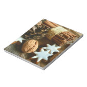 Kerstkaneelsticks en kerstaren notitieblok (Linkerzijde)