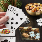 Kerstkaneelsticks en kerstaren pokerkaarten (Insitu)