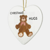 Kerstkaneelversier Teddy Bear Keramisch Ornament (Links)