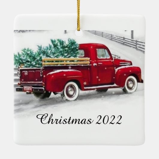 Kerstkaneelversiering Keramisch Ornament (Achterkant)