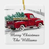 Kerstkaneelversiering Keramisch Ornament (Voorkant)