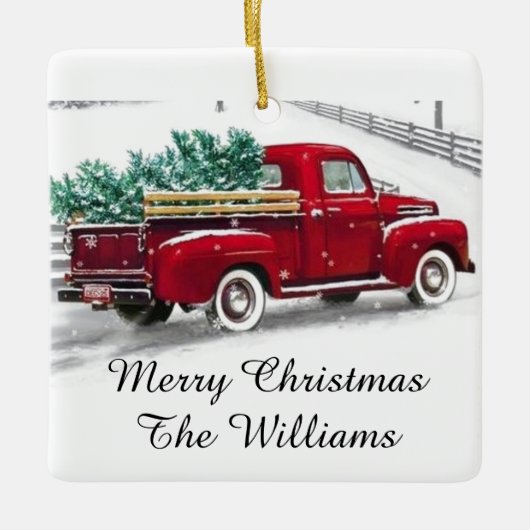 Kerstkaneelversiering Keramisch Ornament (Voorkant)