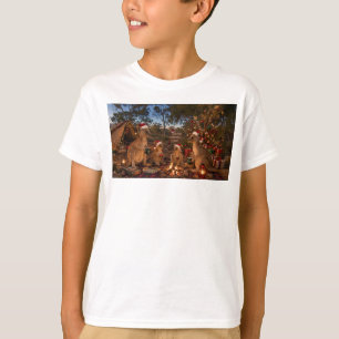 Kerstkangoeroe kamperen t-shirt
