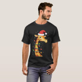 Kerstkangoeroe Kerstman Hoed Lichten Kangoeroe Man T-shirt (Voorkant volledig)