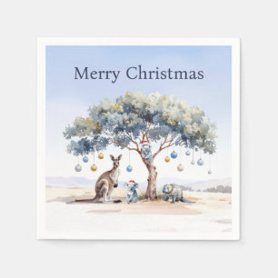 Kerstkangoeroe Koala's Vogelbekdier Gomboom Kerstb Servet