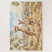 Kerstkangoeroe met kerstmuts Gumtree Legpuzzel (Verticaal)