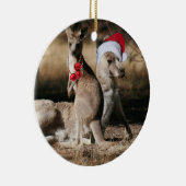 Kerstkangoeroes Australische stijl Keramisch Ornament (Rechts)