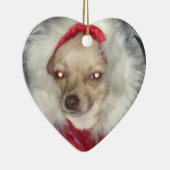 Kerstkanhuahua Heart Ornament (Rechts)